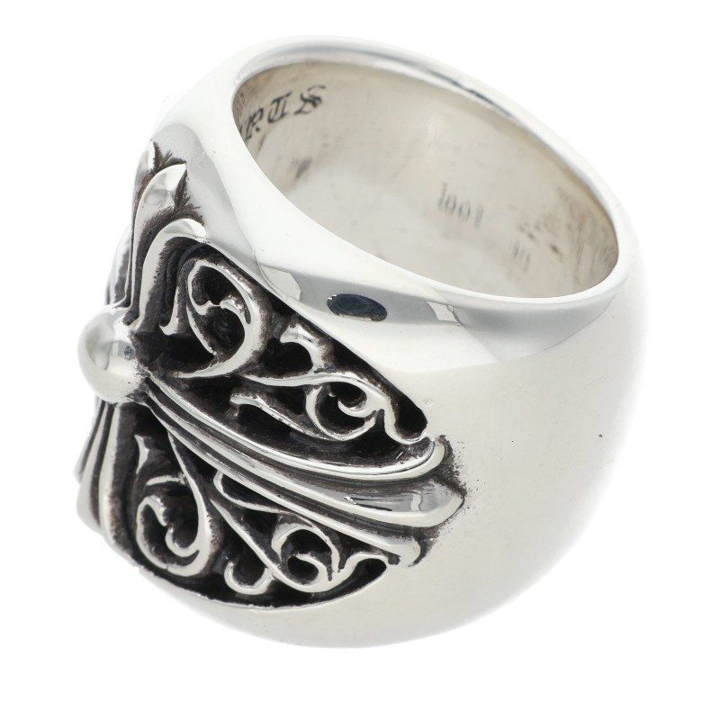 Chrome Hearts Classic Oval Cross Silver Ring — view 5