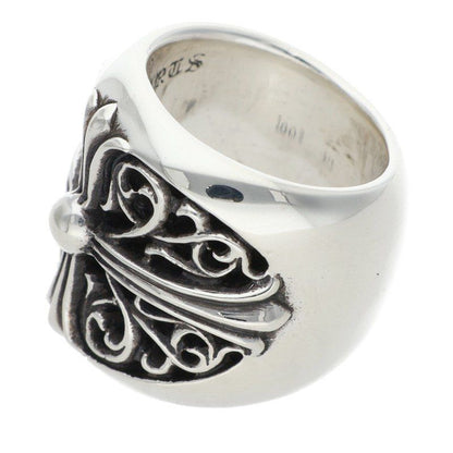 Chrome Hearts Classic Oval Cross Silver Ring — view 5