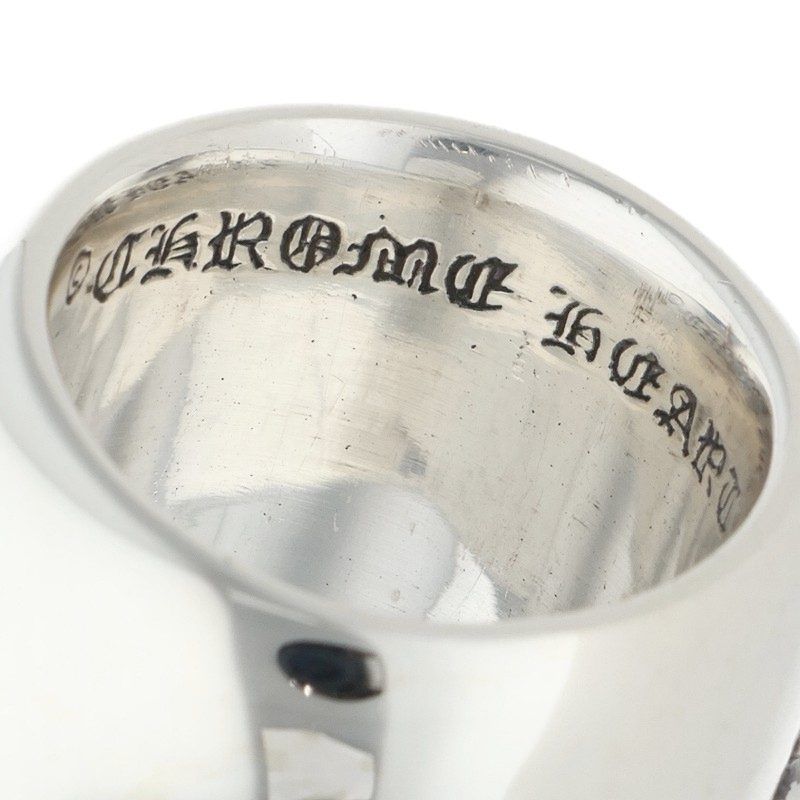 Chrome Hearts Classic Oval Cross Silver Ring — view 3