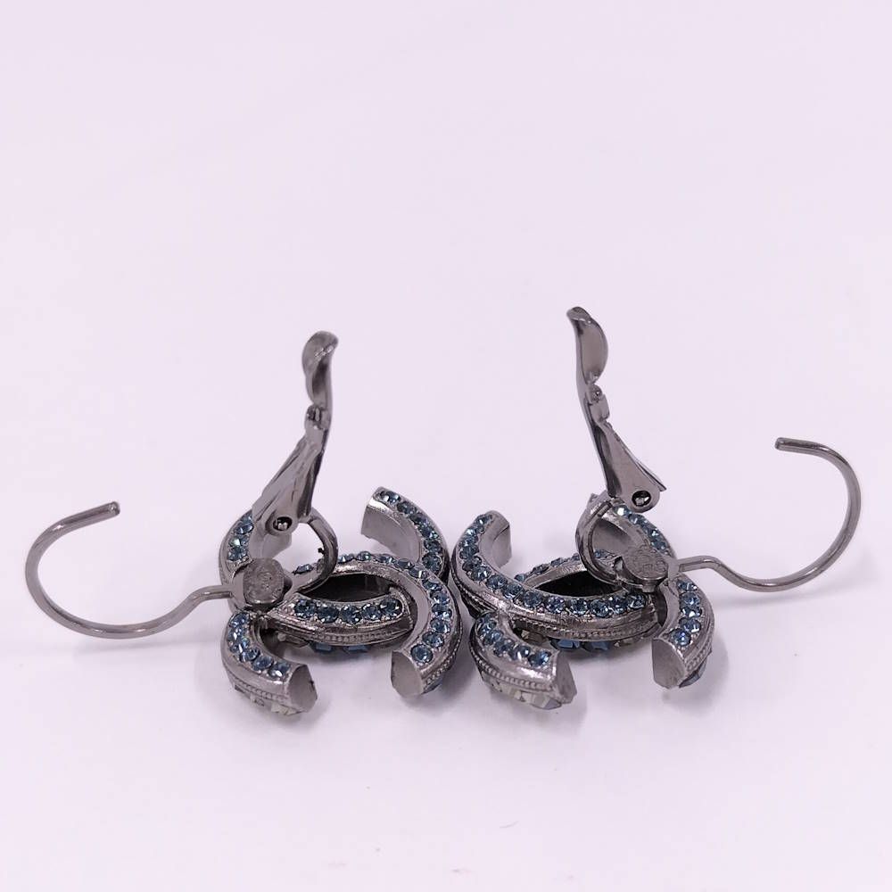 Chanel Earrings CC Logo CC Plated Rhinestone — view 7