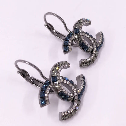 Chanel Earrings CC Logo CC Plated Rhinestone — view 3