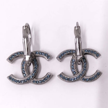Chanel Earrings CC Logo CC Plated Rhinestone — view 2