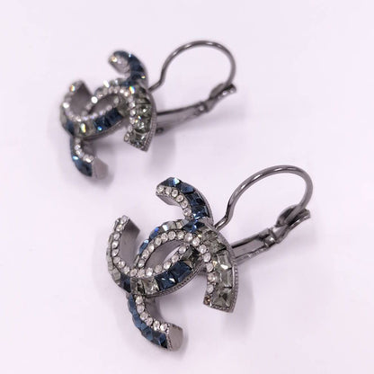 Chanel Earrings CC Logo CC Plated Rhinestone — view 4