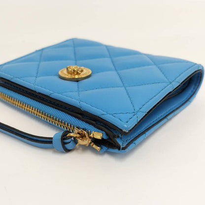 Versace Quilted Wallet Leather Blue — view 4