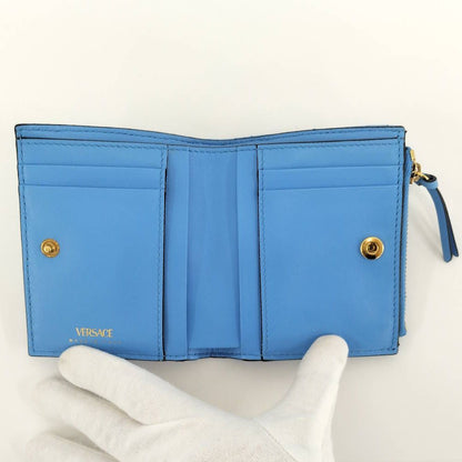 Versace Quilted Wallet Leather Blue — view 2