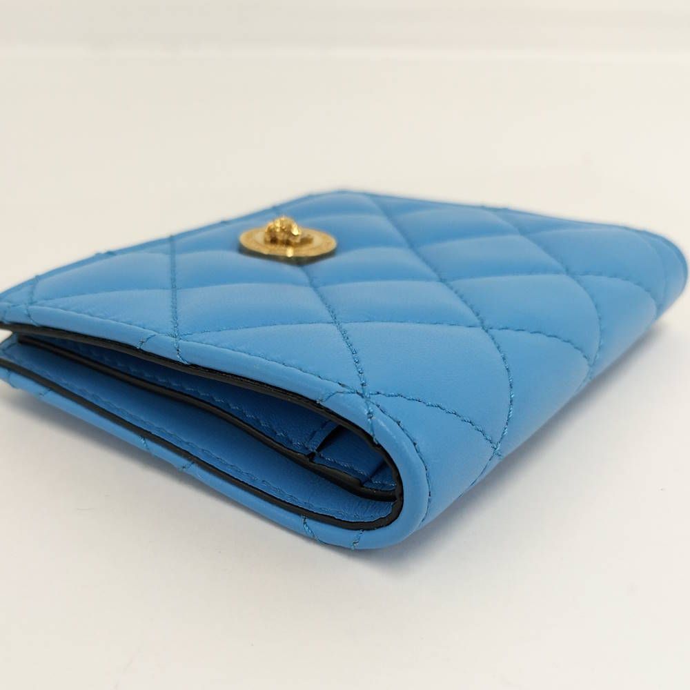 Versace Quilted Wallet Leather Blue — view 5