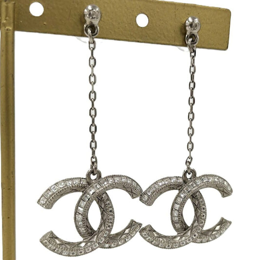 Chanel Swing Earrings CC Logo Rhinestone 18