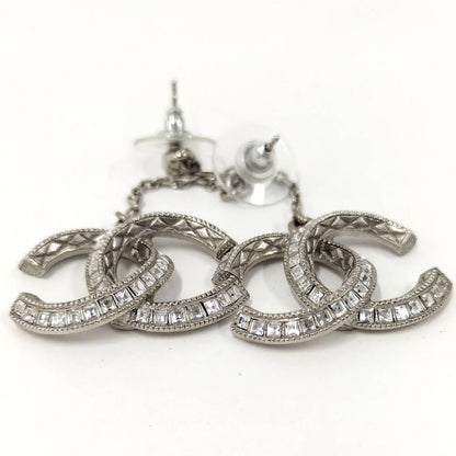 Chanel Swing Earrings CC Logo Rhinestone 18 — view 4