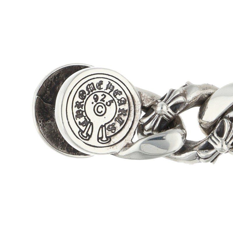 Chrome Hearts Fancy Link Clip Silver Bracelet — view 3