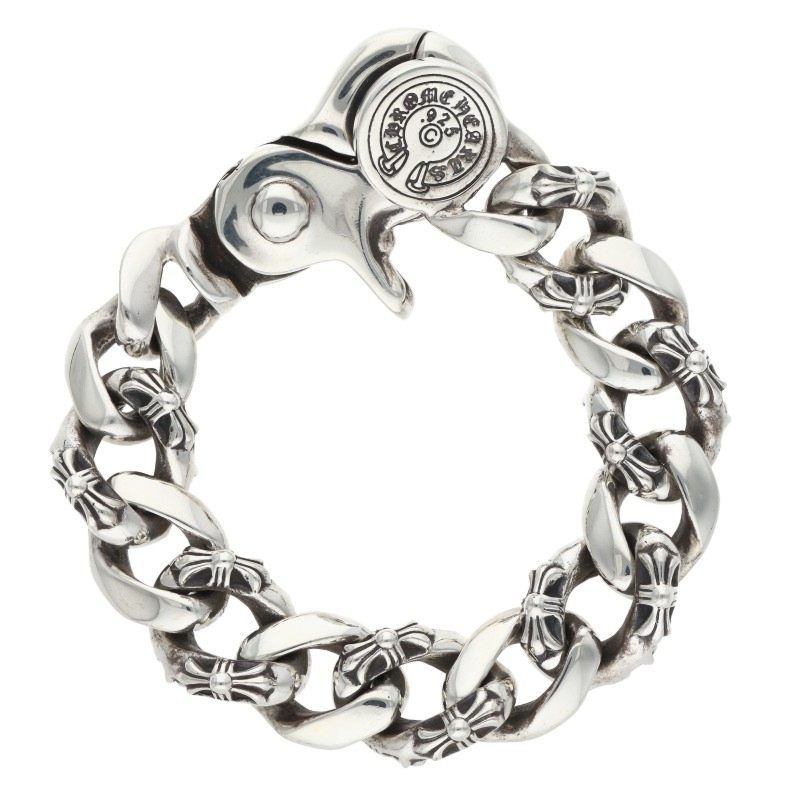 Chrome Hearts Fancy Link Clip Silver Bracelet — view 2