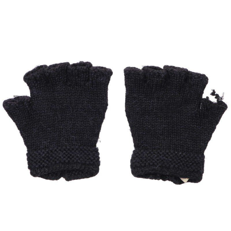 Chrome Hearts Horseshoe Button Fingerless Knit Gloves — view 2