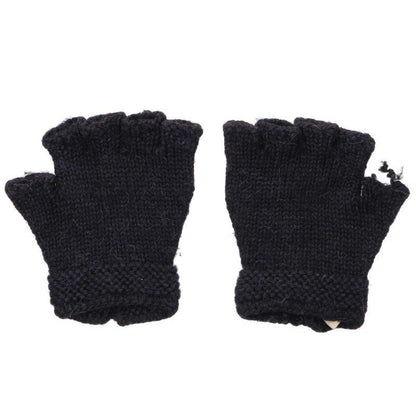 Chrome Hearts Horseshoe Button Fingerless Knit Gloves — view 2