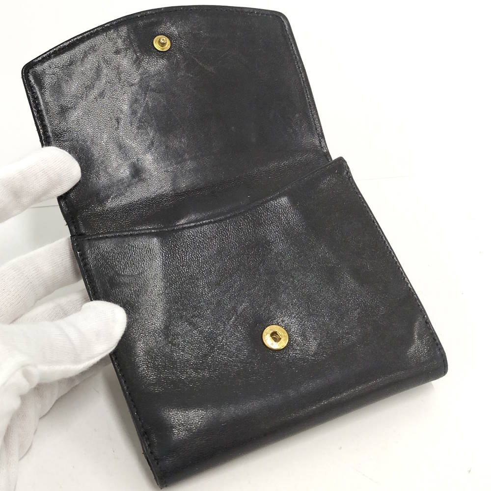 Chanel Compact Wallet Lambskin Leather Black — view 3