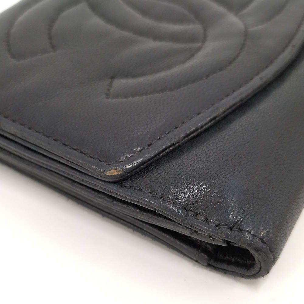 Chanel Compact Wallet Lambskin Leather Black — view 5