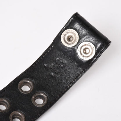 Chrome Hearts Strap Dbl Row of Grommets Double Row of 925 Sterling Silver Belt — view 3