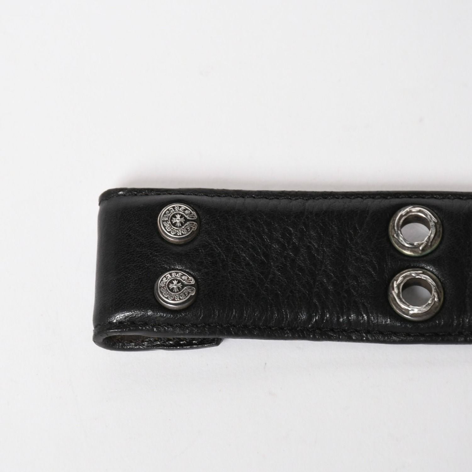 Chrome Hearts Strap Dbl Row of Grommets Double Row of 925 Sterling Silver Belt — view 2