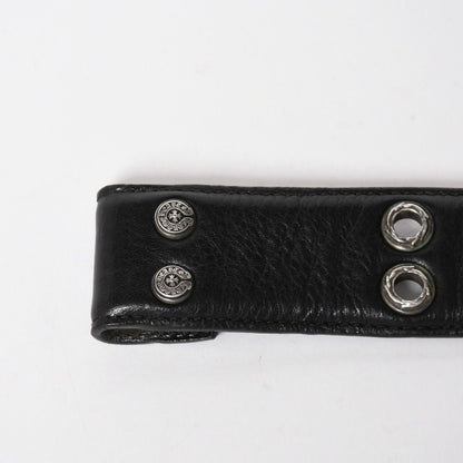 Chrome Hearts Strap Dbl Row of Grommets Double Row of 925 Sterling Silver Belt — view 2