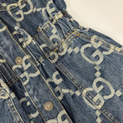 Gucci Jumbo GG Denim Jumpsuit Pants Long Sleeve 36 — view 7