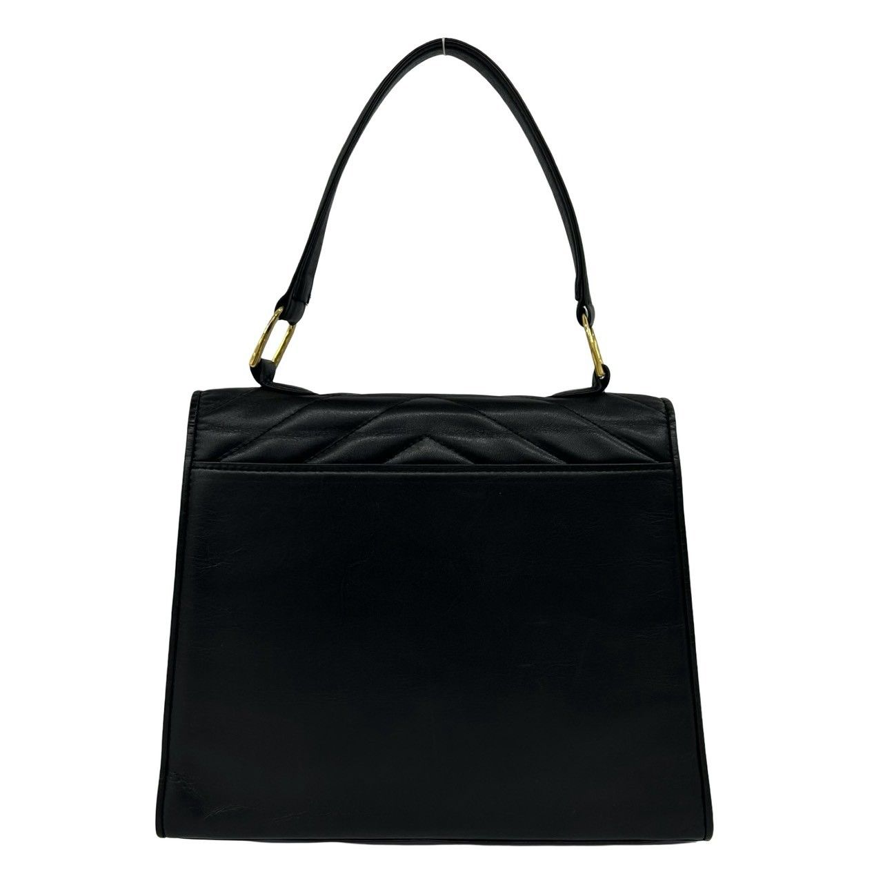 Saint Laurent Vintage Stitch Leather Handbag Mini Tote Black — view 3