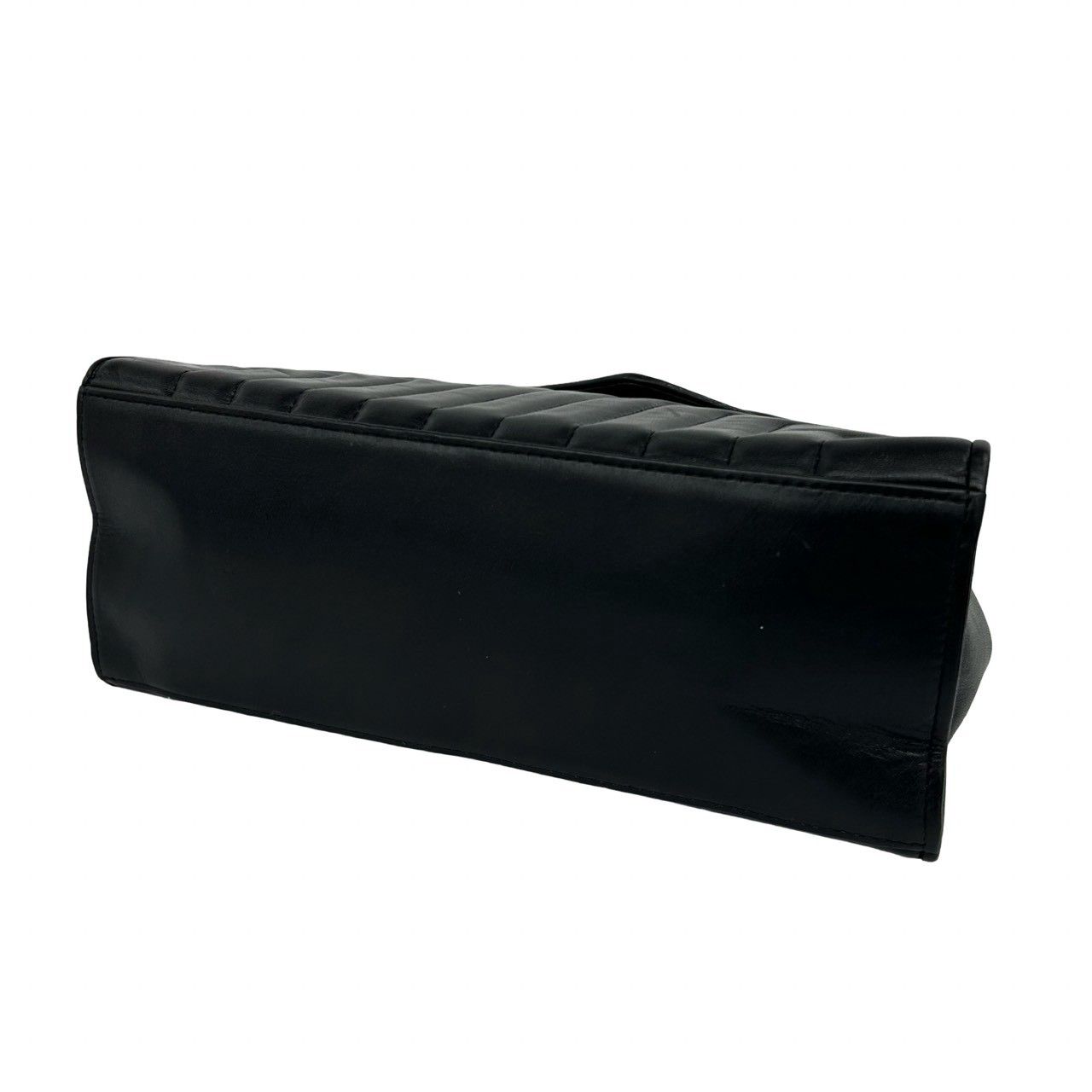 Saint Laurent Vintage Stitch Leather Handbag Mini Tote Black — view 8