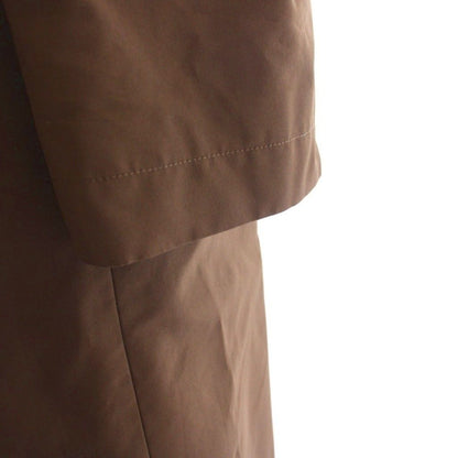 Fendi Coat Long Double Logo Silk Brown 38 — view 6