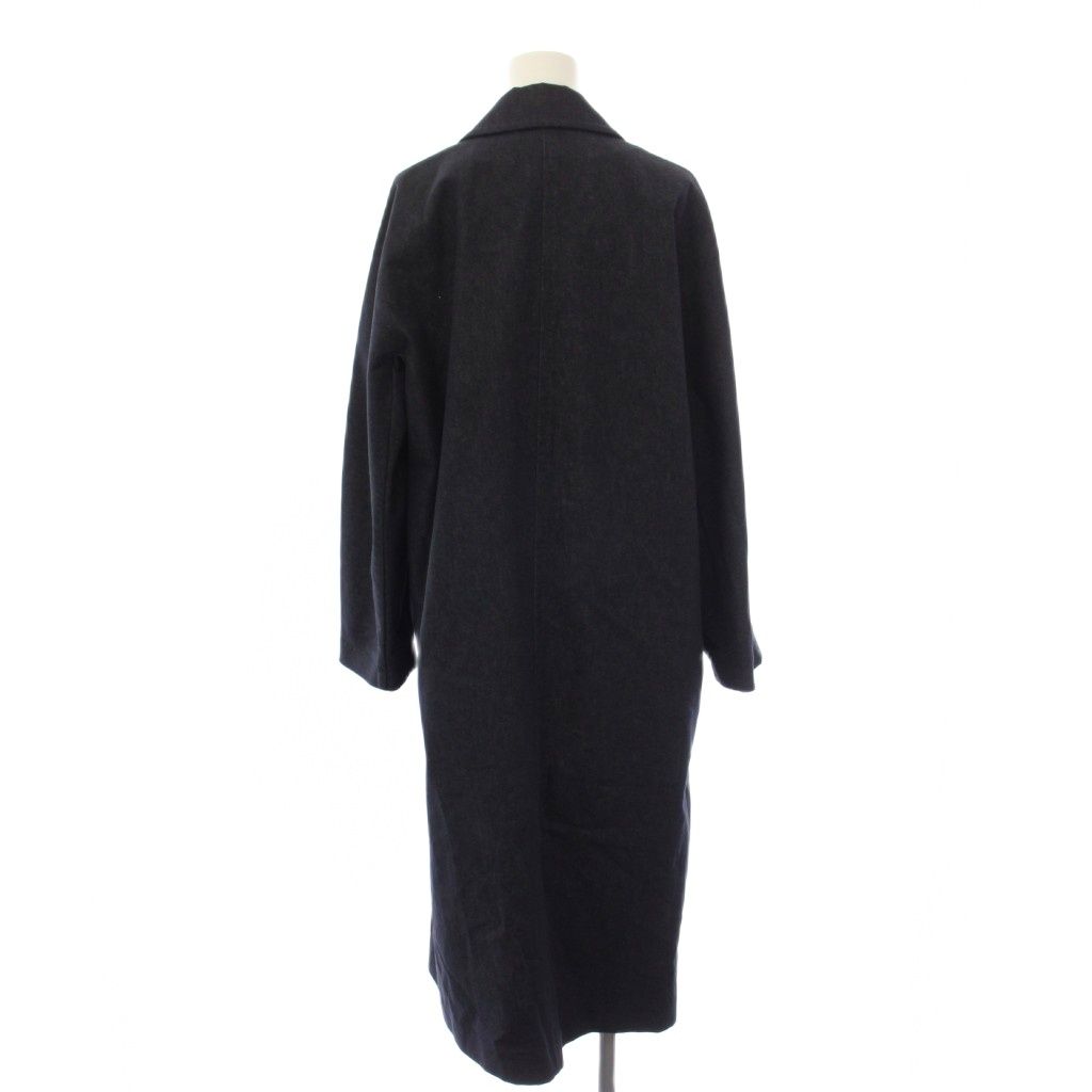 Max Mara Bacco Chesterfield Denim Coat Long Double Navy 36 — view 3