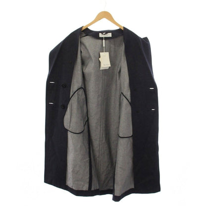 Max Mara Bacco Chesterfield Denim Coat Long Double Navy 36 — view 6