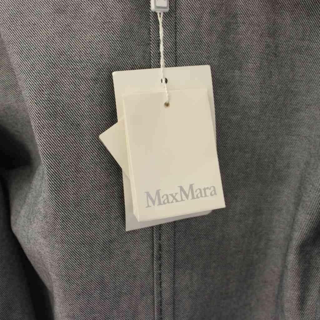 Max Mara Bacco Chesterfield Denim Coat Long Double Navy 36 — view 8