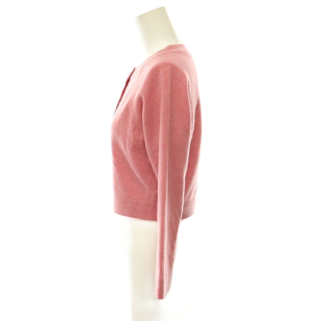 Chanel Cashmere CC Logo Button Cardigan Knit Long Sleeve Pink 36 — view 3