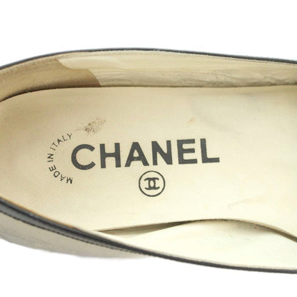 Chanel Ballet Shoes CC Logo Bicolor Ivory Black — view 7