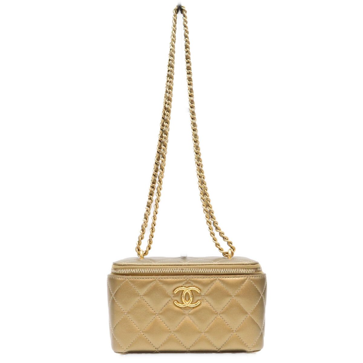 Chanel 23 Cruise CC Dynasty Gold Lamb Chain Vanity Shoulder Bag
