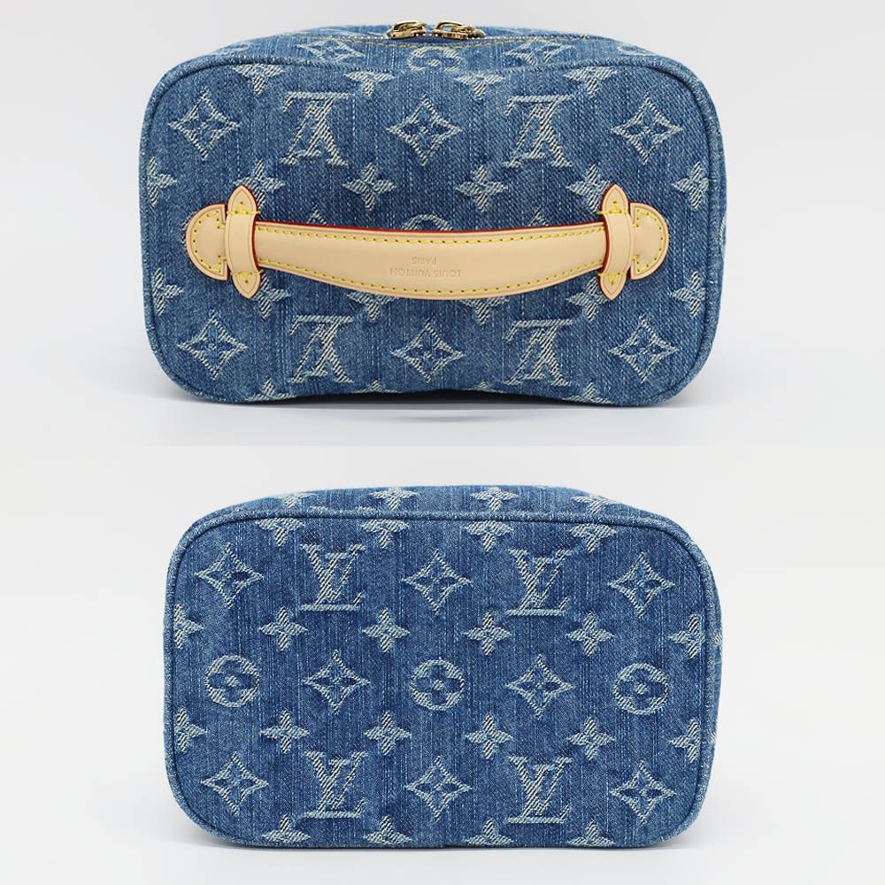 Louis Vuitton Nice Mini Vanity Bag Monogram Denim Leather Blue — view 3