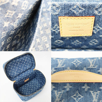 Louis Vuitton Nice Mini Vanity Bag Monogram Denim Leather Blue — view 7