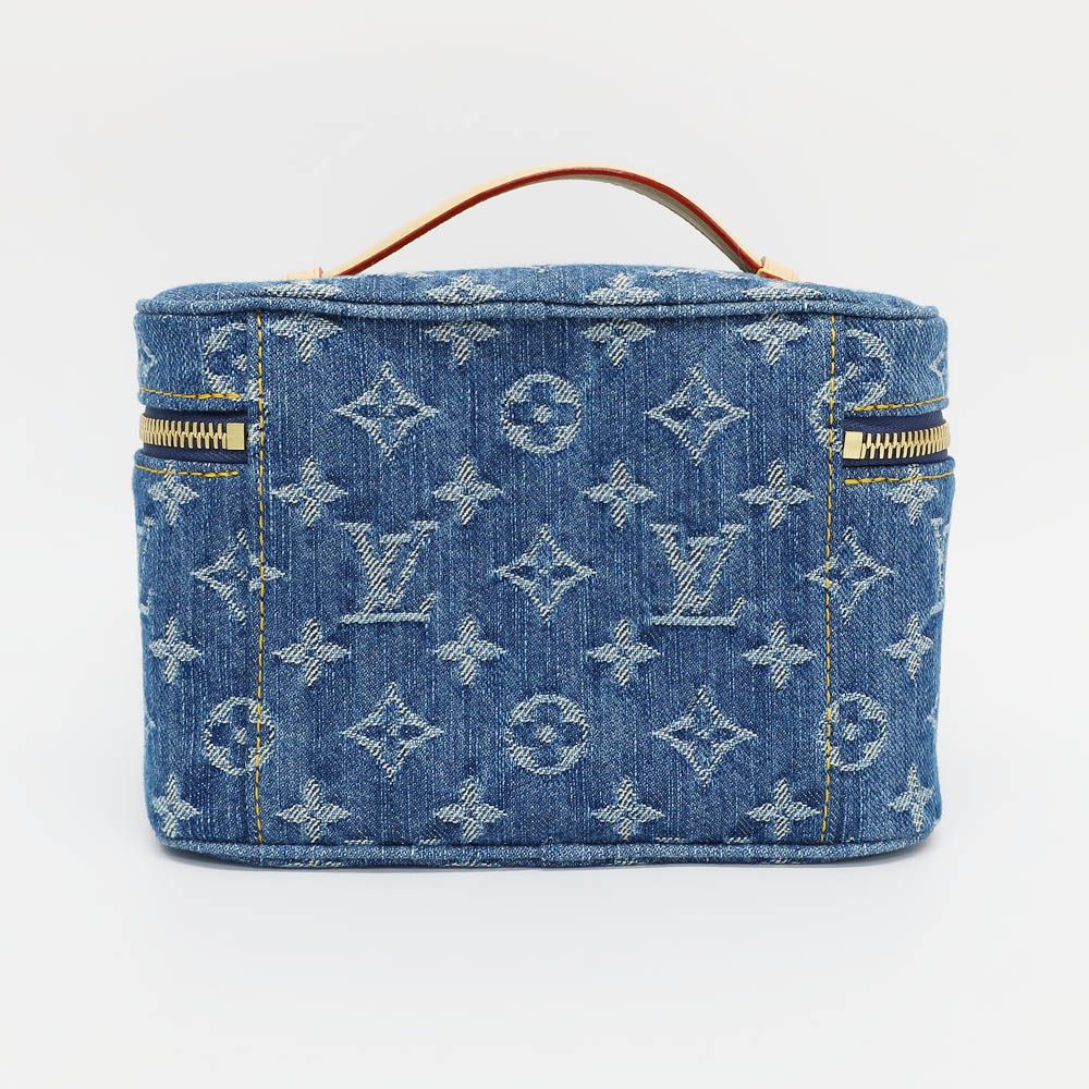 Louis Vuitton Nice Mini Vanity Bag Monogram Denim Leather Blue — view 2