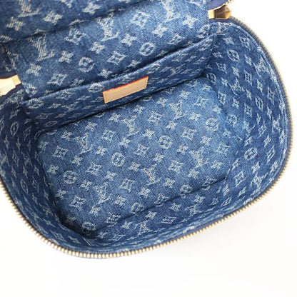 Louis Vuitton Nice Mini Vanity Bag Monogram Denim Leather Blue — view 6