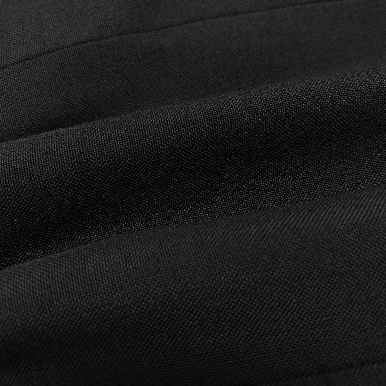 Chanel C Vintage Short Sleeve Dress Gold Button CC Logo Black 42 — view 7