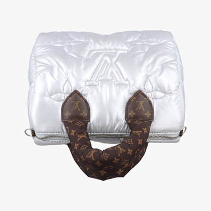 Louis Vuitton Speedy Bandouliere 25 Silver Recycled Metallic Nylon Handbag — view 8