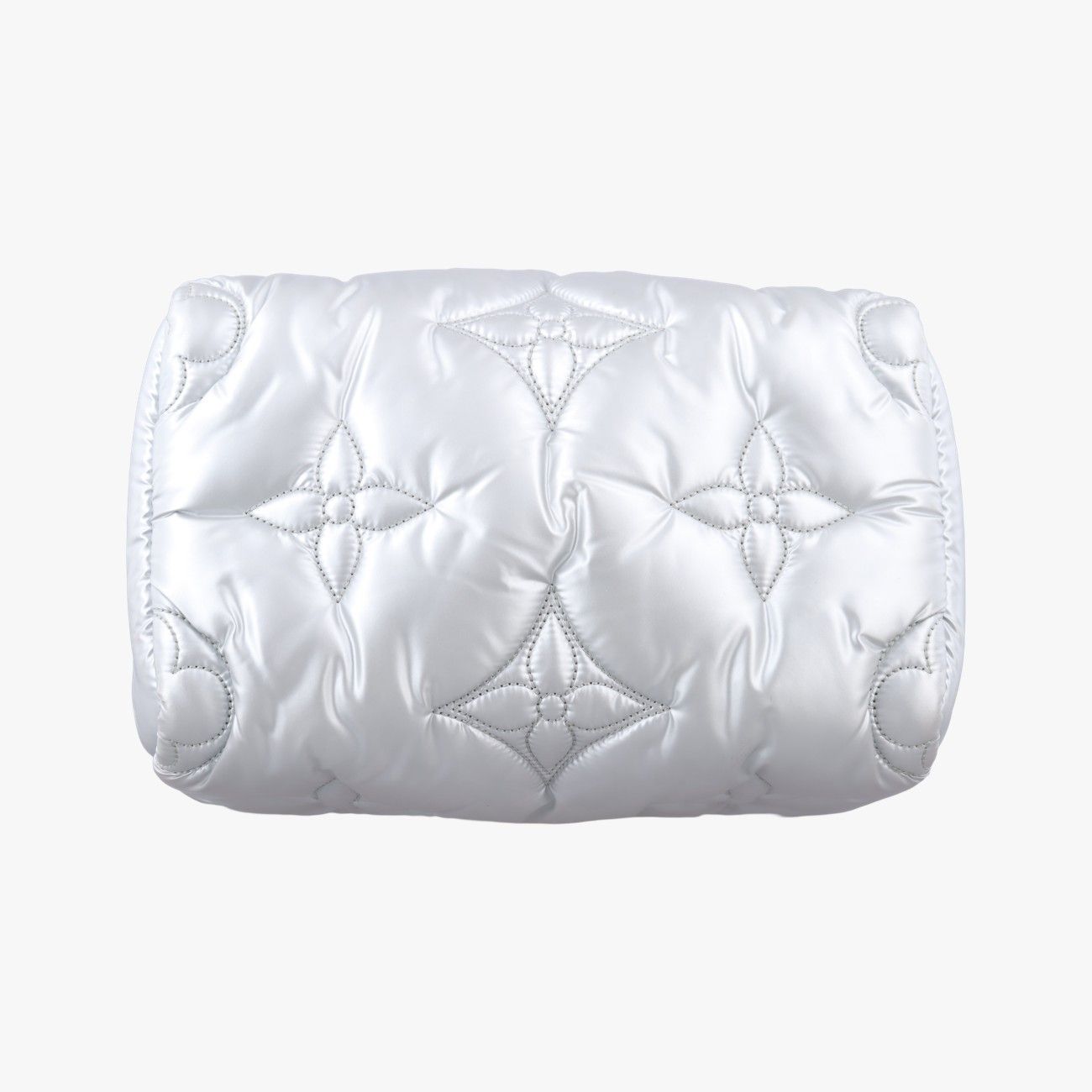 Louis Vuitton Speedy Bandouliere 25 Silver Recycled Metallic Nylon Handbag — view 3