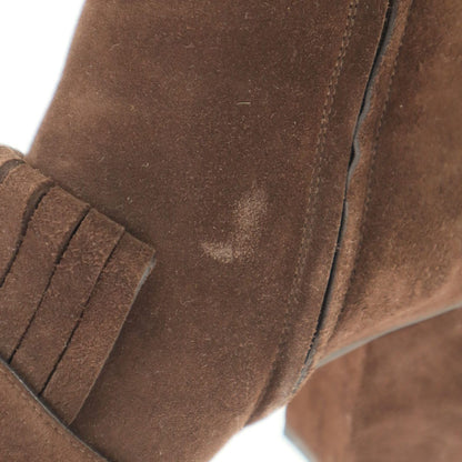 Gucci GG Marmont Fringe Suede Leather Ankle Boots Brown — view 7