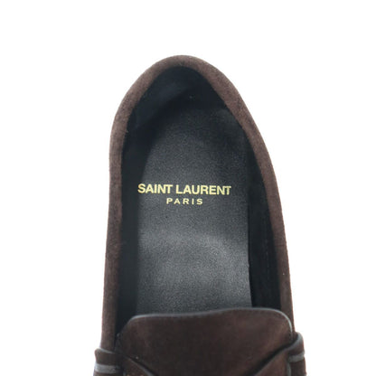 Saint Laurent Paris le Loafers Soft Suede Leather Brown — view 5
