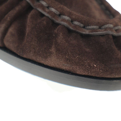 Saint Laurent Paris le Loafers Soft Suede Leather Brown — view 8