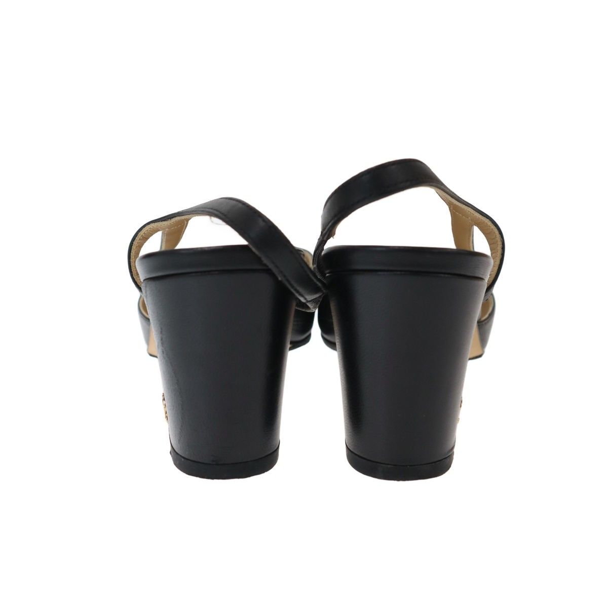Chanel Slingback Strap Pumps Black Heel — view 3