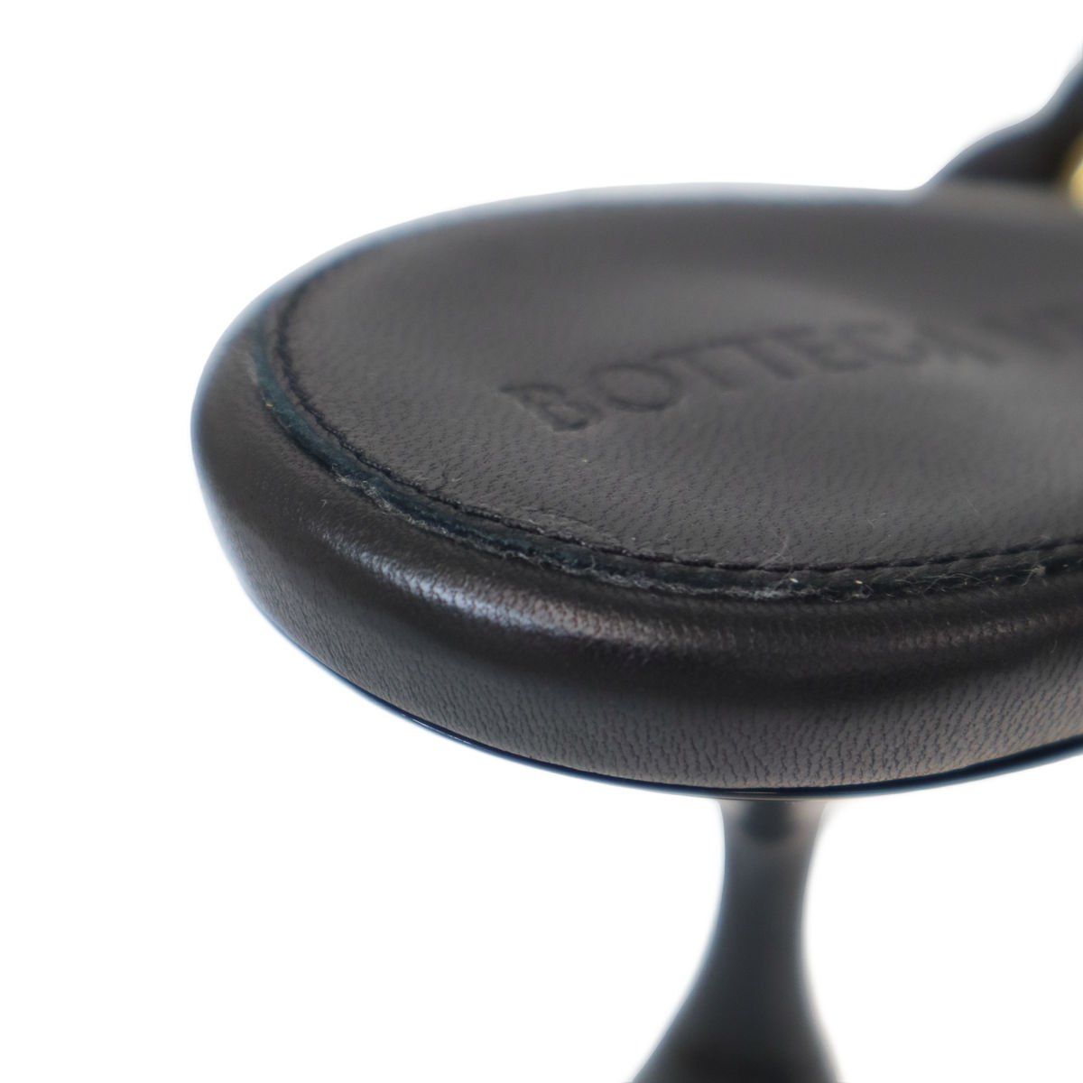 Bottega Veneta Dot Kitten Heels Thong Sandals Black — view 7