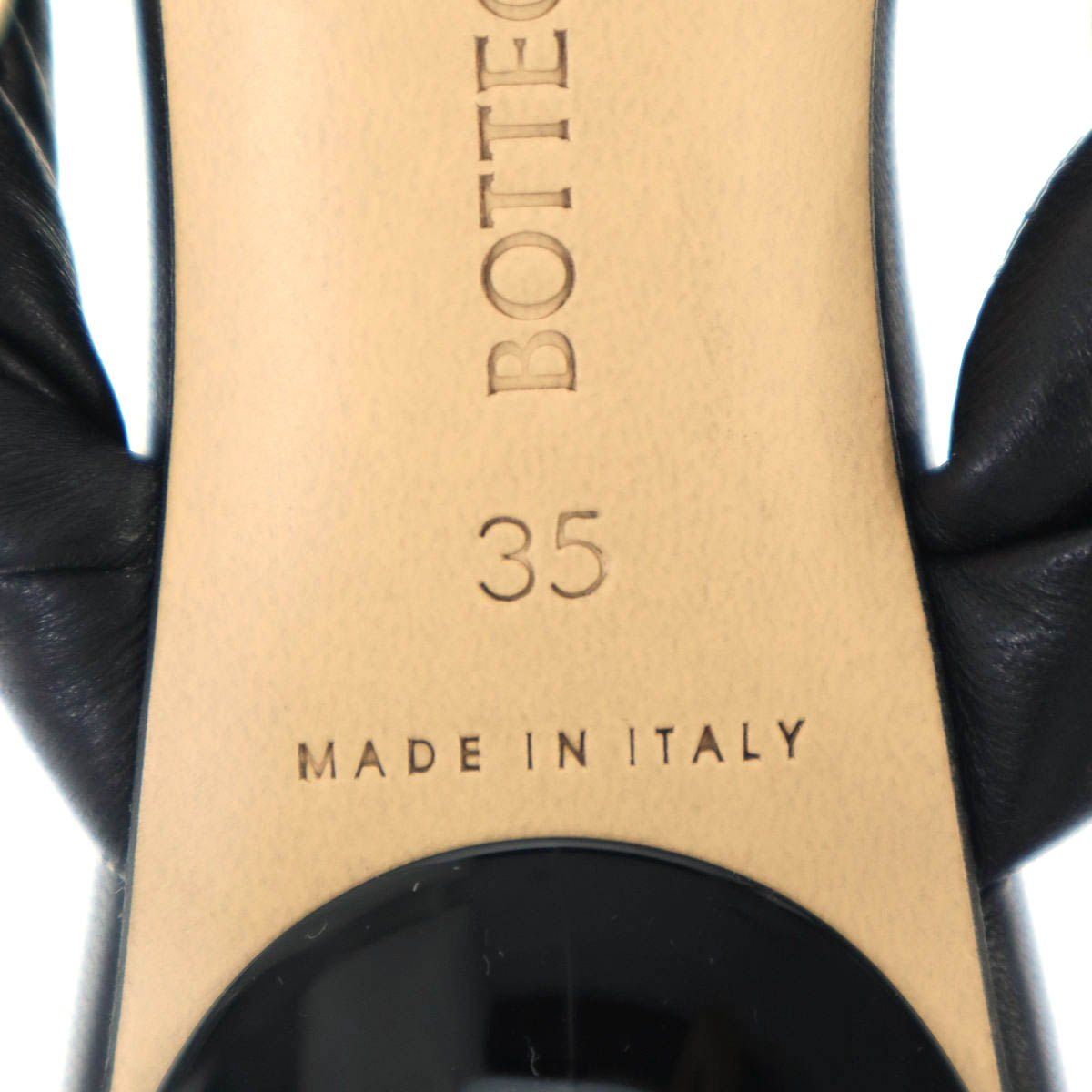 Bottega Veneta Dot Kitten Heels Thong Sandals Black — view 6