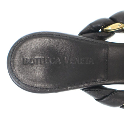 Bottega Veneta Dot Kitten Heels Thong Sandals Black — view 5