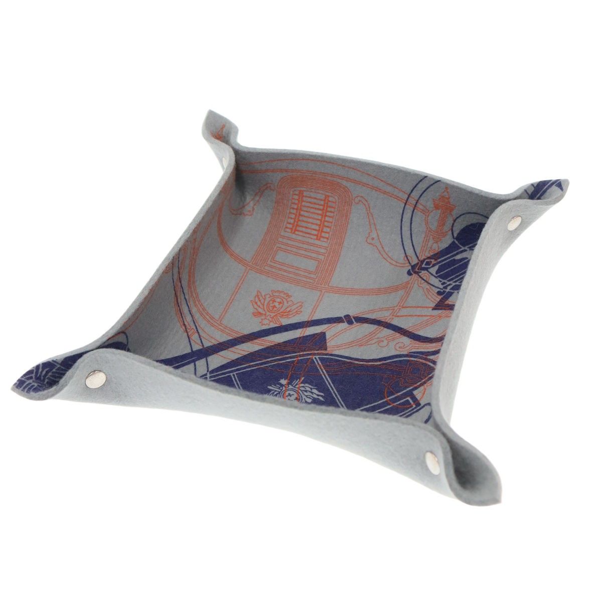 Hermes Vide Poche Mises et Relances Wool Felt Tray Gray