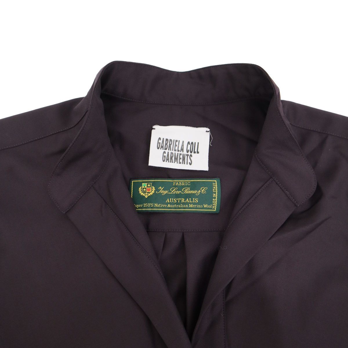 Loro Piana Gabriela Coll Garments Kurta Dress Shirt Purple 46 — view 3
