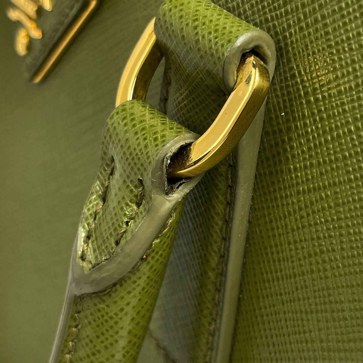 Prada Handbag Saffiano Leather Green — view 4