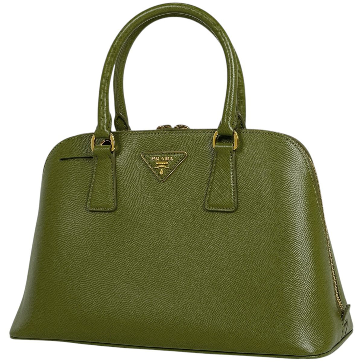 Prada Handbag Saffiano Leather Green