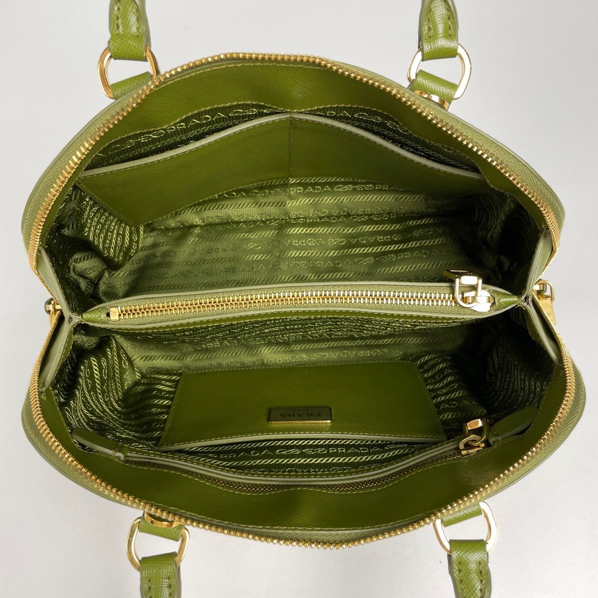 Prada Handbag Saffiano Leather Green — view 7